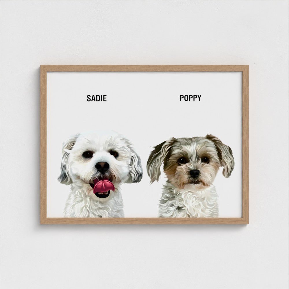 Custom 2 Pet Portrait - Ralph Baileysize
