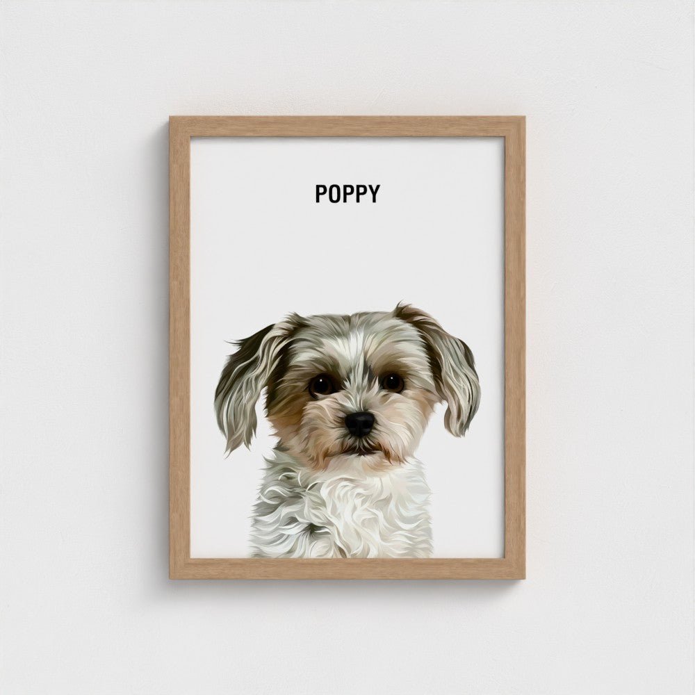 Pet Portrait - Ralph and Bailey - 8x10 - 12x16 - 18x24 - Custom Pet Portrait - ireland