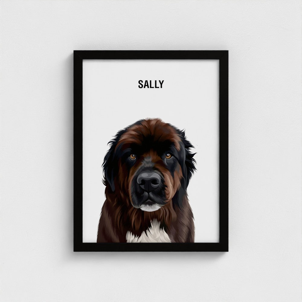 Pet Portrait - Ralph and Bailey - 8x10 - 12x16 - 18x24 - Custom Pet Portrait - ireland