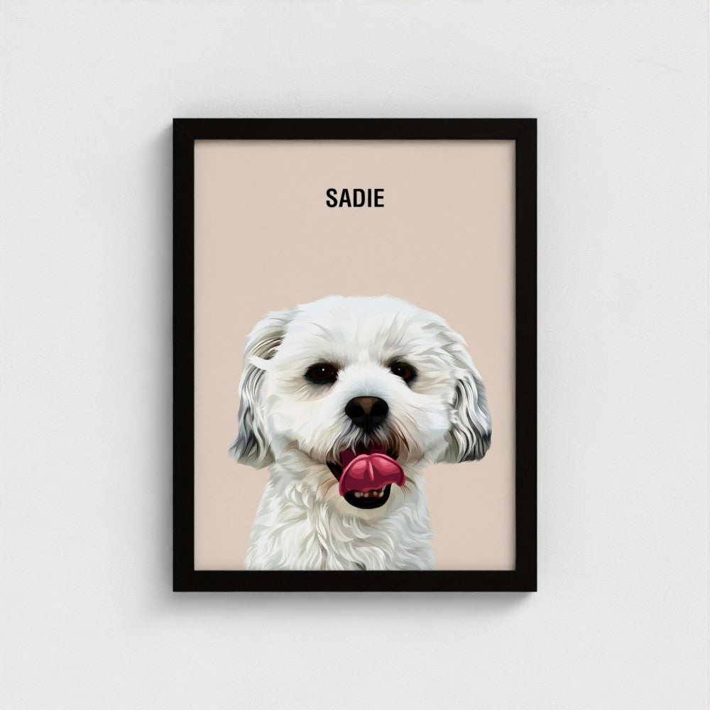 Pet Portrait - Ralph and Bailey - 8x10 - 12x16 - 18x24 - Custom Pet Portrait - ireland