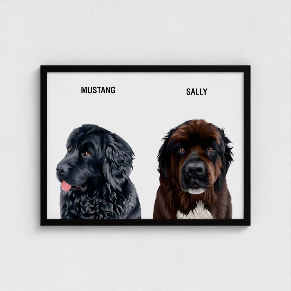 Custom 2 Pet Portrait - Ralph Baileysize